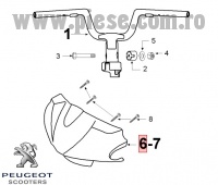 Carena superioara ghidon originala Peugeot Vivacity - Vivacity 2 2T 50-100cc (rosie)